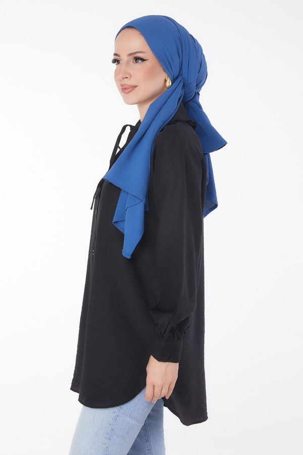 İp Detaylı Tunik Siyah - 25835