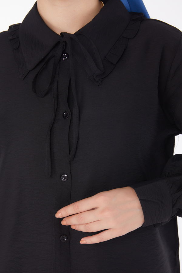İp Detaylı Tunik Siyah - 25835