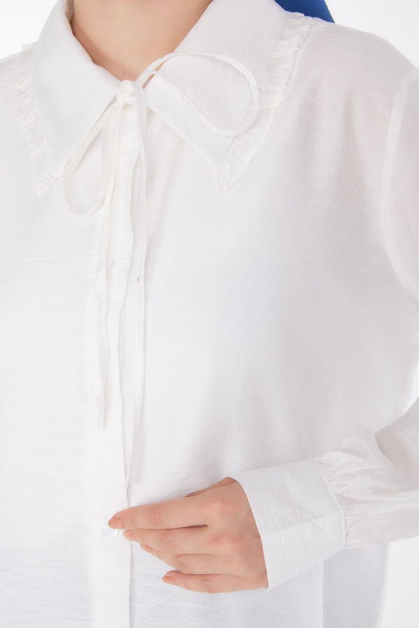 İp Detaylı Tunik Beyaz - 25835