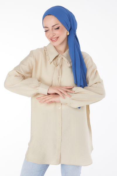 İp Detaylı Tunik Bej - 25835