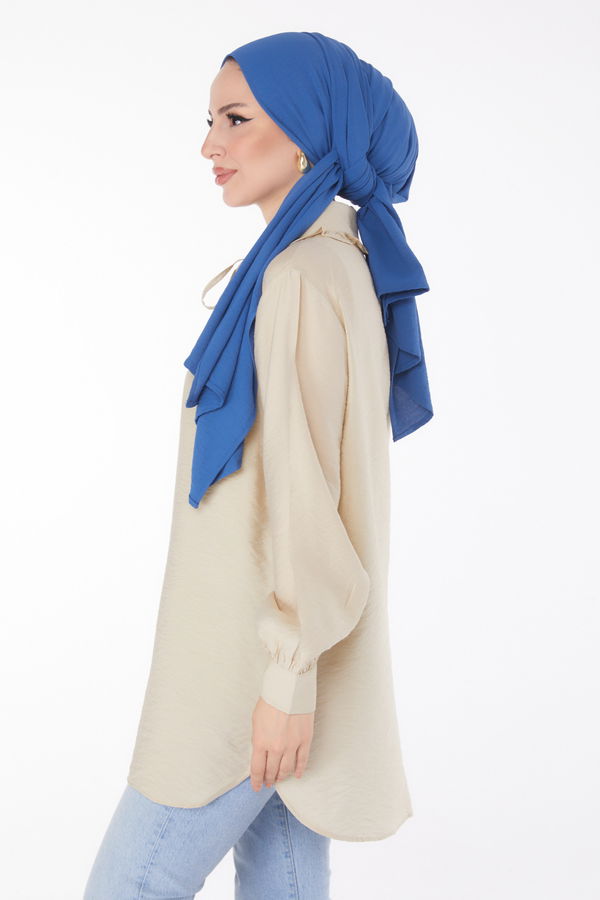 İp Detaylı Tunik Bej - 25835 BEJ
