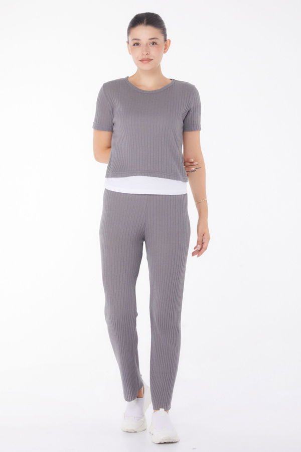 T-shirt Pantolon İkili Takım Antrasit - 25952