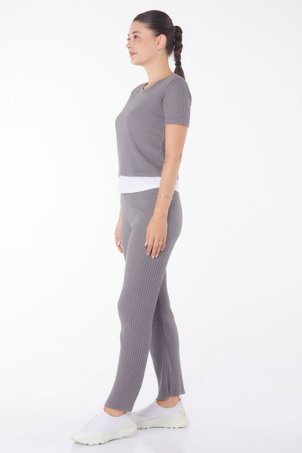 T-shirt Pantolon İkili Takım Antrasit - 25952