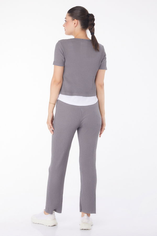 T-shirt Pantolon İkili Takım Antrasit - 25952
