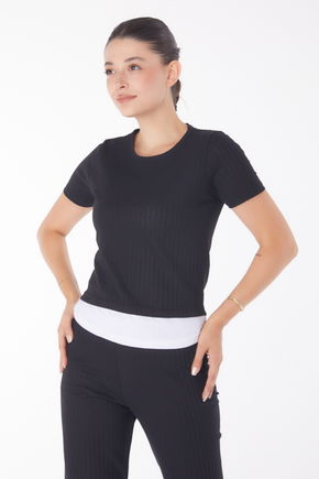T-shirt Pantolon İkili Takım Siyah - 25952