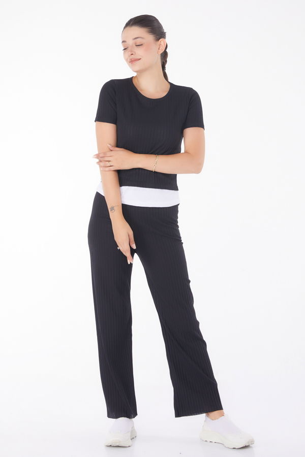 T-shirt Pantolon İkili Takım Siyah - 25952