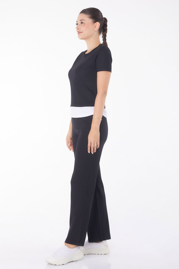 T-shirt Pantolon İkili Takım Siyah - 25952
