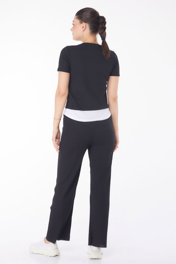 T-shirt Pantolon İkili Takım Siyah - 25952