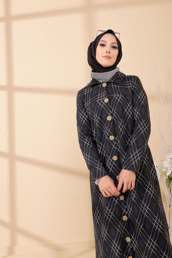Düğmelı Kap Antrasit - 3004