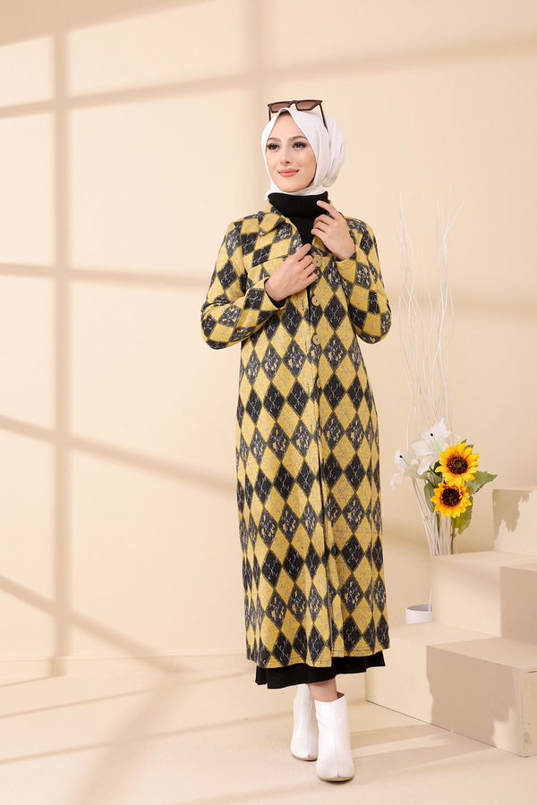Düğmelı Kap Siyah - 3004