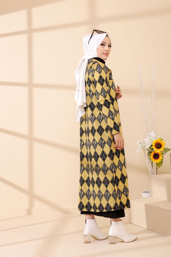 Düğmelı Kap Siyah - 3004