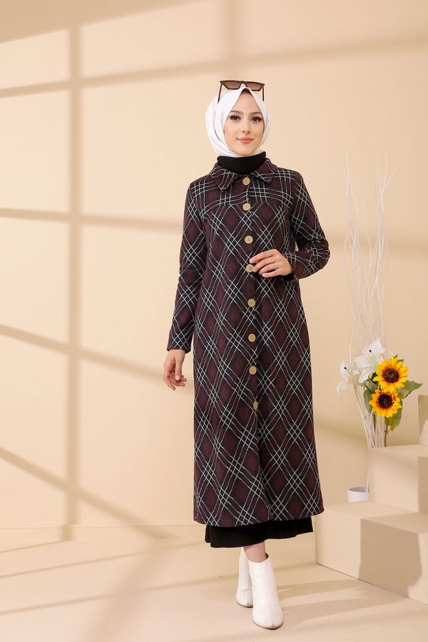 Düğmelı Kap Siyah - 3004