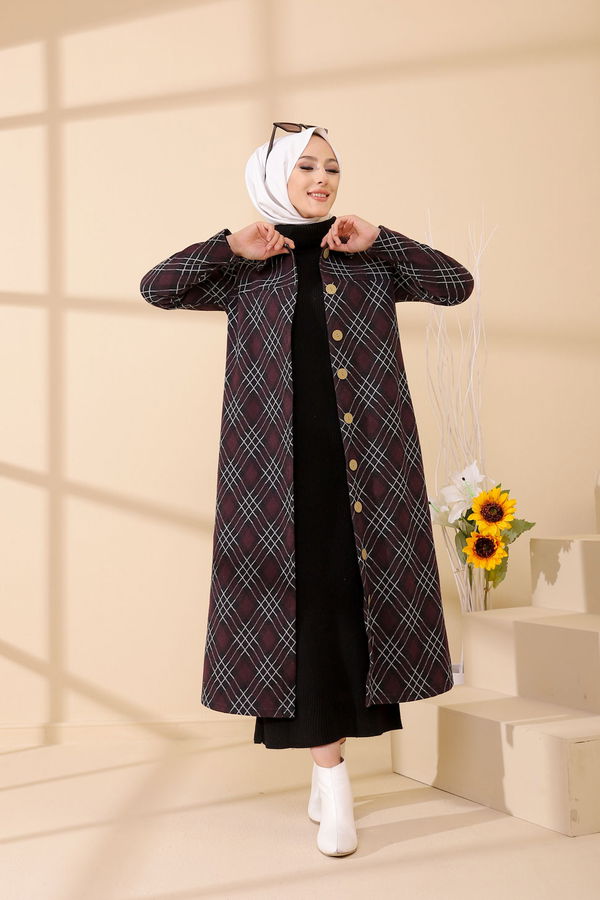 Düğmelı Kap Siyah - 3004