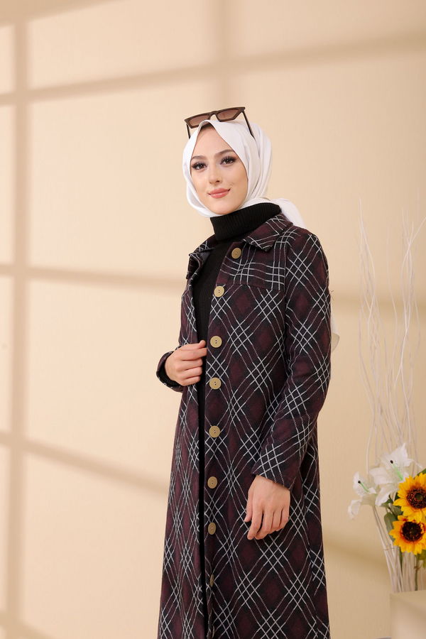 Düğmelı Kap Siyah - 3004