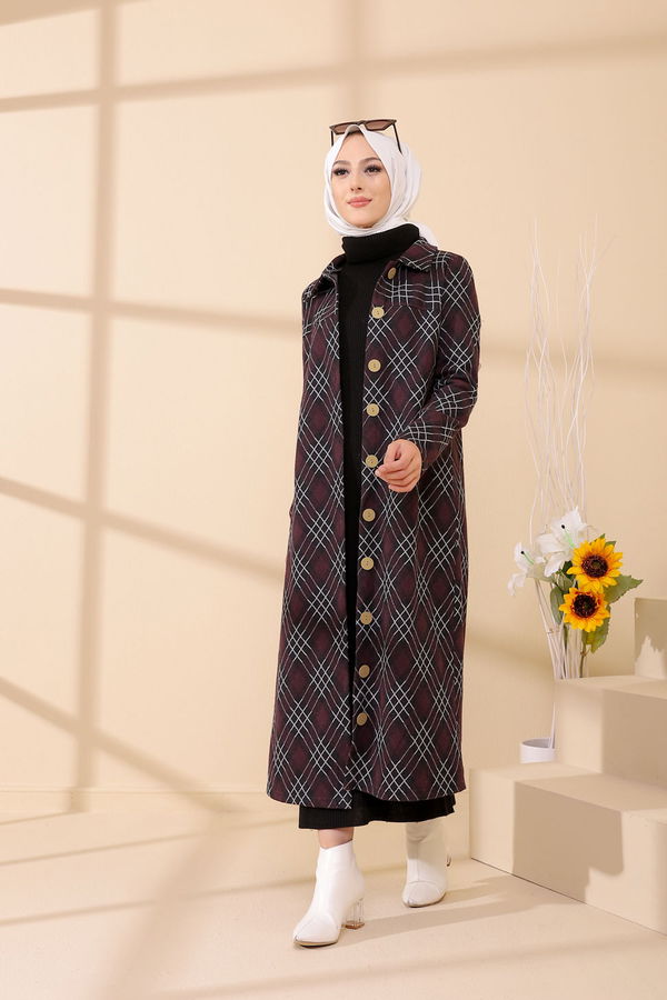 Düğmelı Kap Siyah - 3004