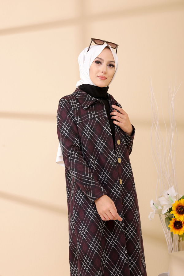 Düğmelı Kap Siyah - 3004