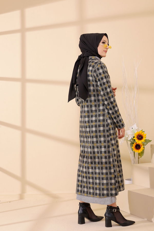 Düğmelı Kap Gri - 3004 GRİ