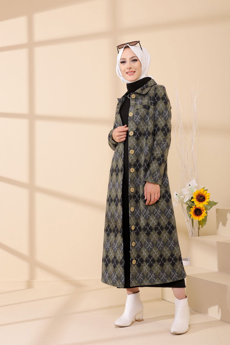 Düğmelı Kap Siyah - 3004 SİYAH