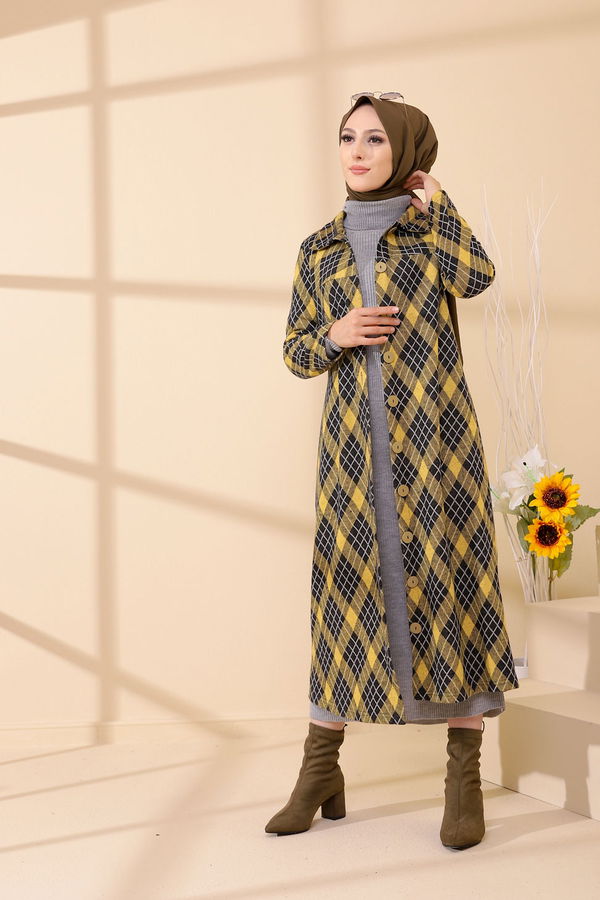 Düğmelı Kap Sarı - 3004 Sarı