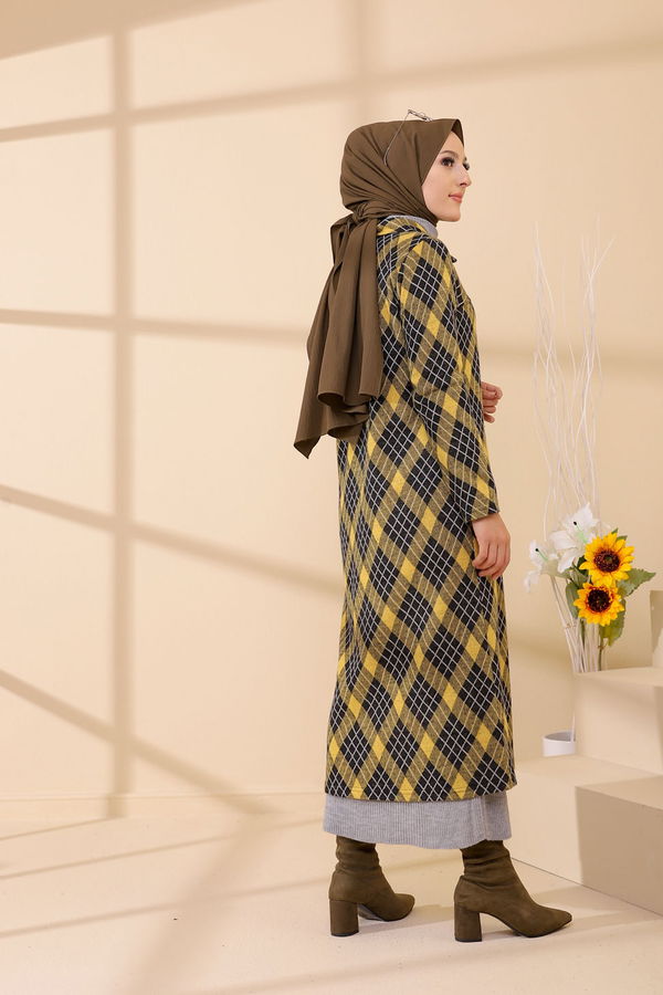 Düğmelı Kap Sarı - 3004 Sarı