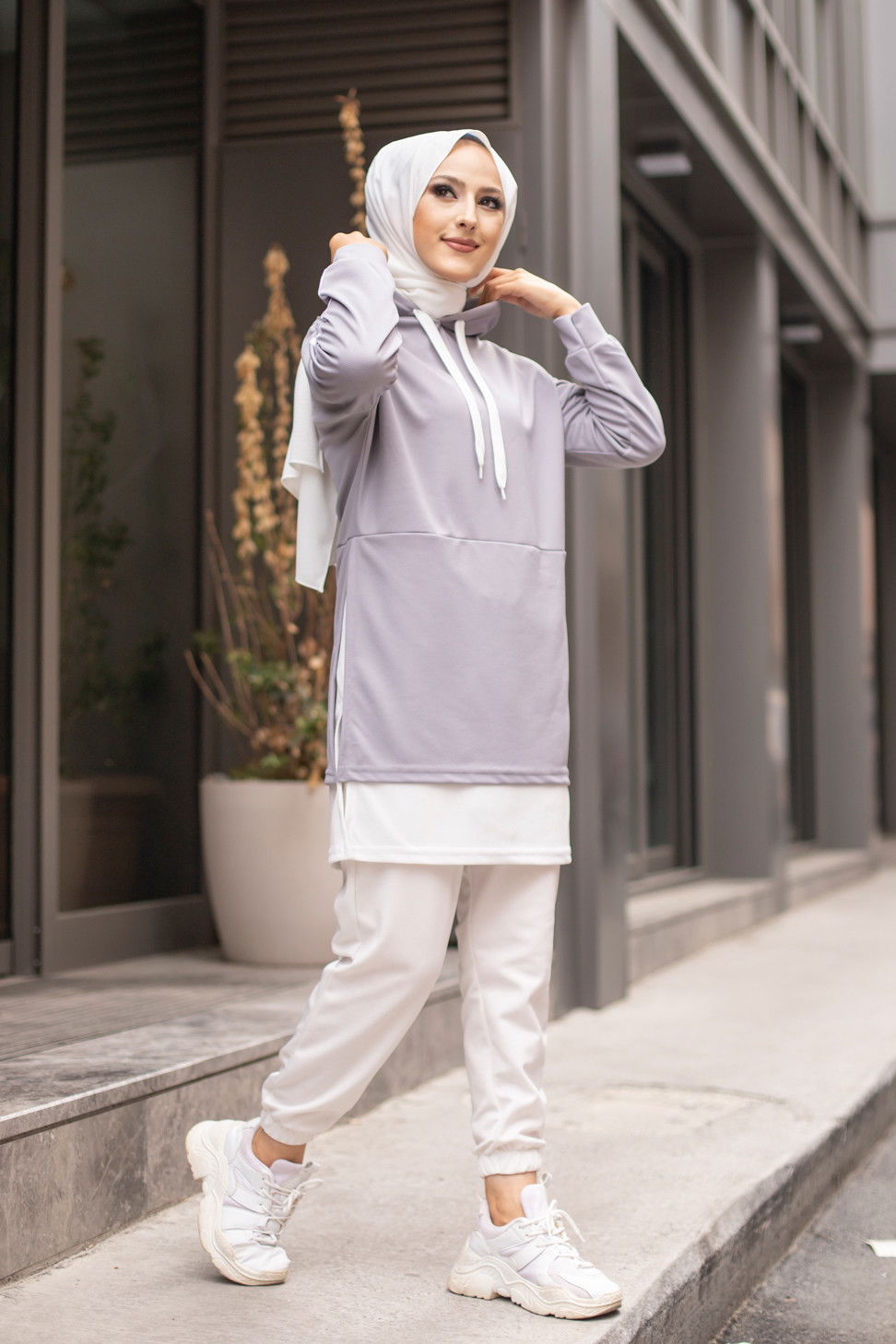 GARNILI TUNIK Gri - 3242 GRİ
