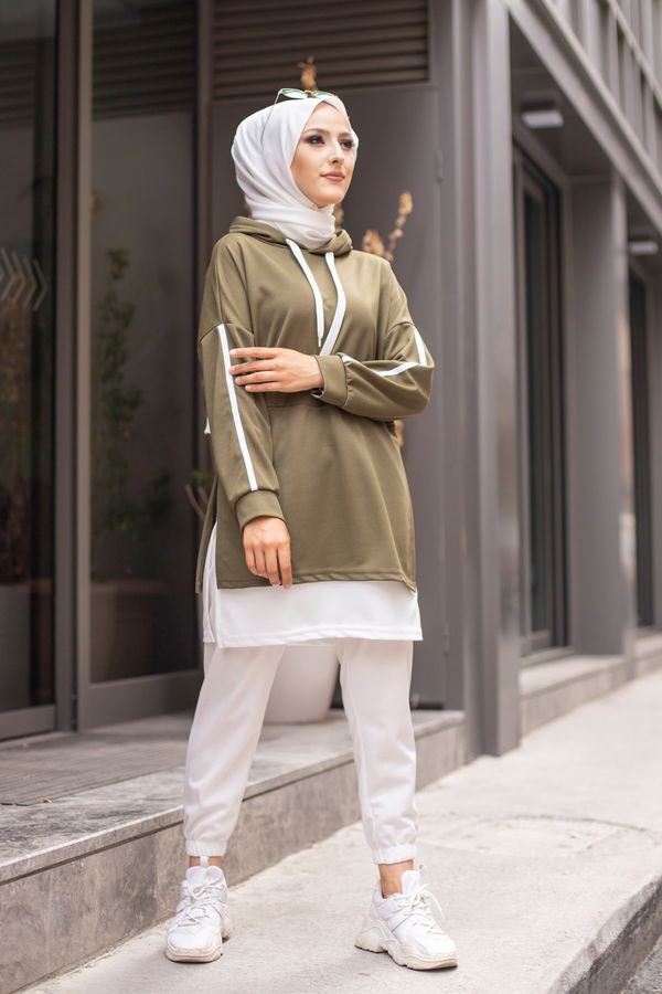 GARNILI TUNIK Haki - 3242 HAKİ