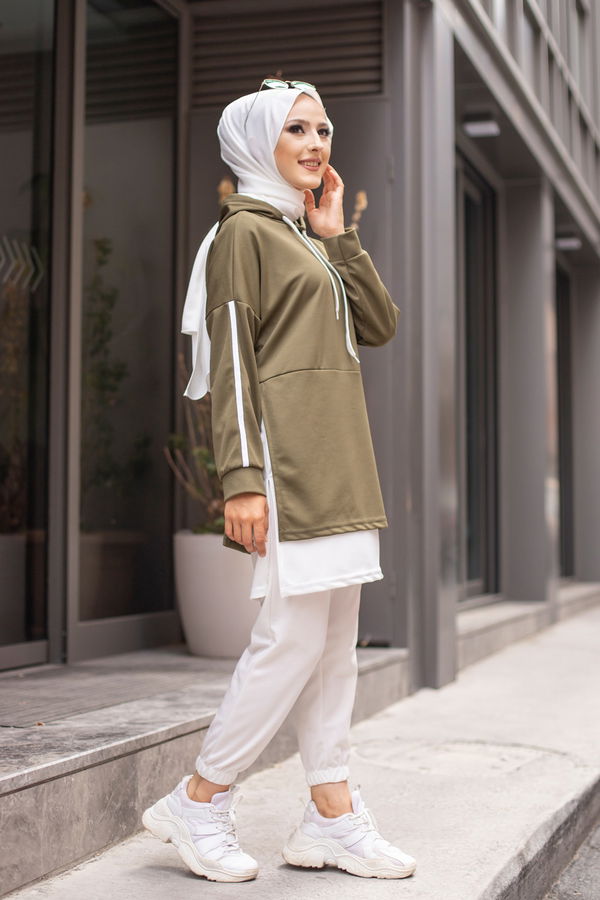 GARNILI TUNIK Haki - 3242 HAKİ