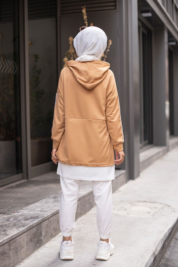 GARNILI TUNIK Vizon - 3242 VİZON
