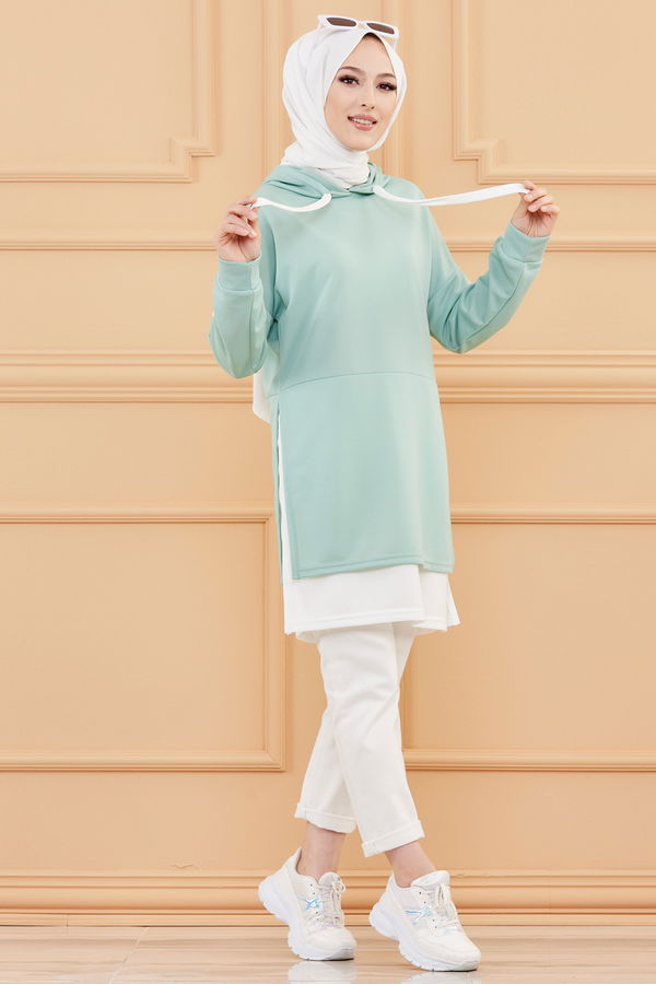 GARNILI TUNIK Yeşil - 3242 YEŞİL