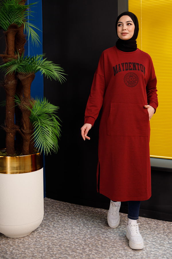 Yırtmaclı Tunık Bordo - 3378 BORDO