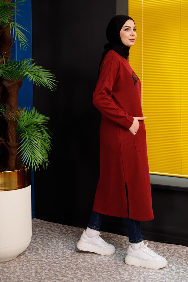Yırtmaclı Tunık Bordo - 3378 BORDO