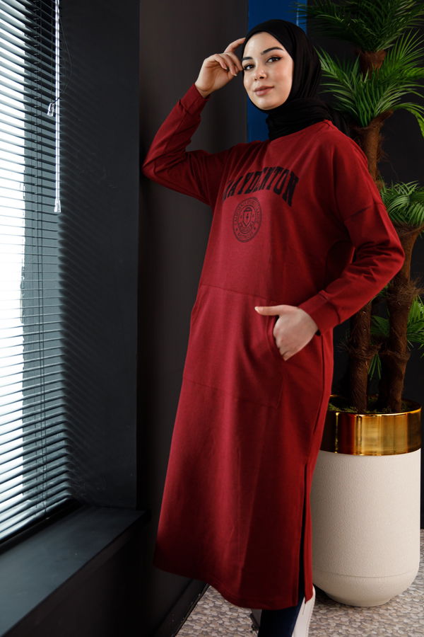 Yırtmaclı Tunık Bordo - 3378 BORDO