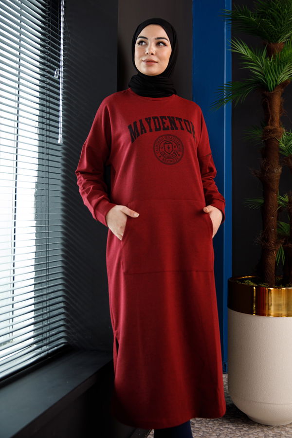 Yırtmaclı Tunık Bordo - 3378 BORDO
