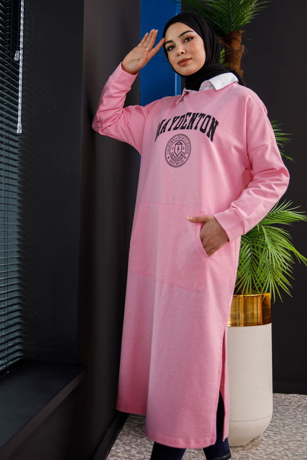 Yırtmaclı Tunık Pembe - 3378