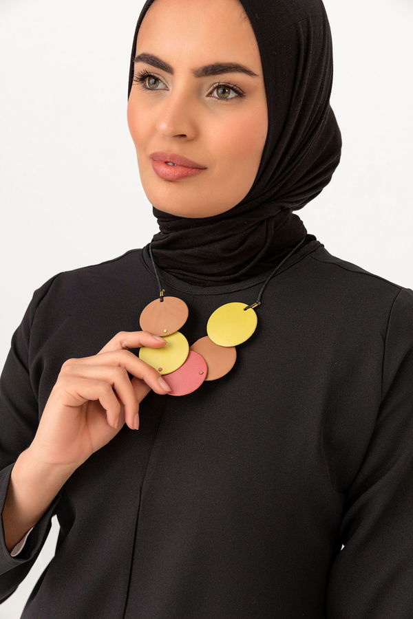 LAZER KESIM ELBISE Siyah - 3546