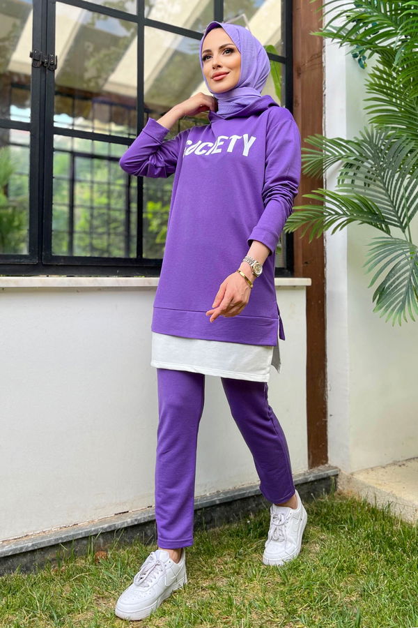 TUNIK PANTOLON Mor - 3553 MOR
