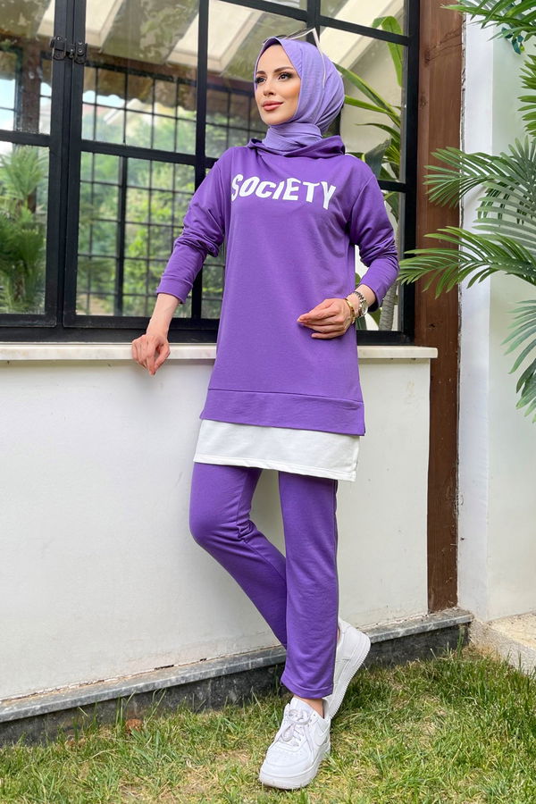 TUNIK PANTOLON Mor - 3553 MOR