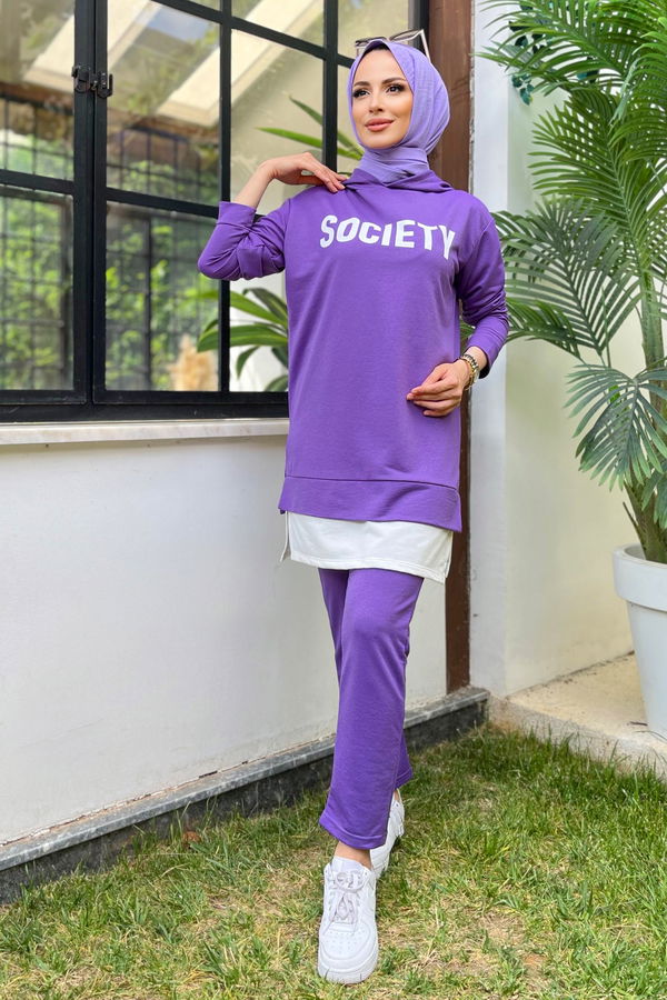 TUNIK PANTOLON Mor - 3553 MOR