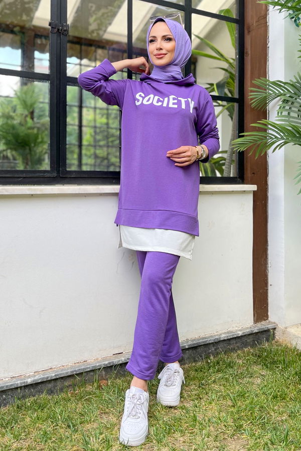 TUNIK PANTOLON Mor - 3553 MOR