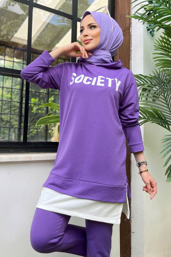 TUNIK PANTOLON Mor - 3553 MOR