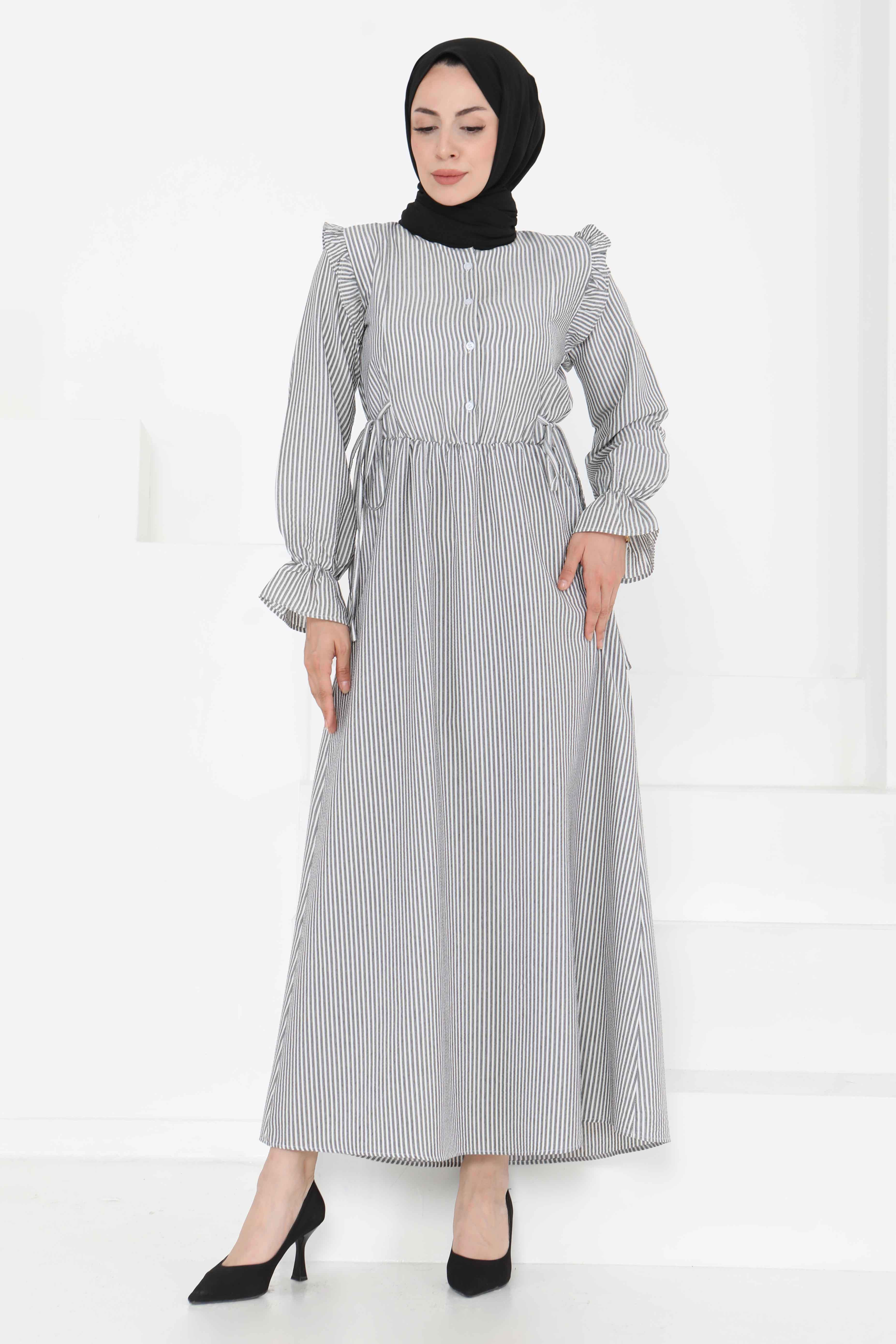 Çizgili Elbise - 27187