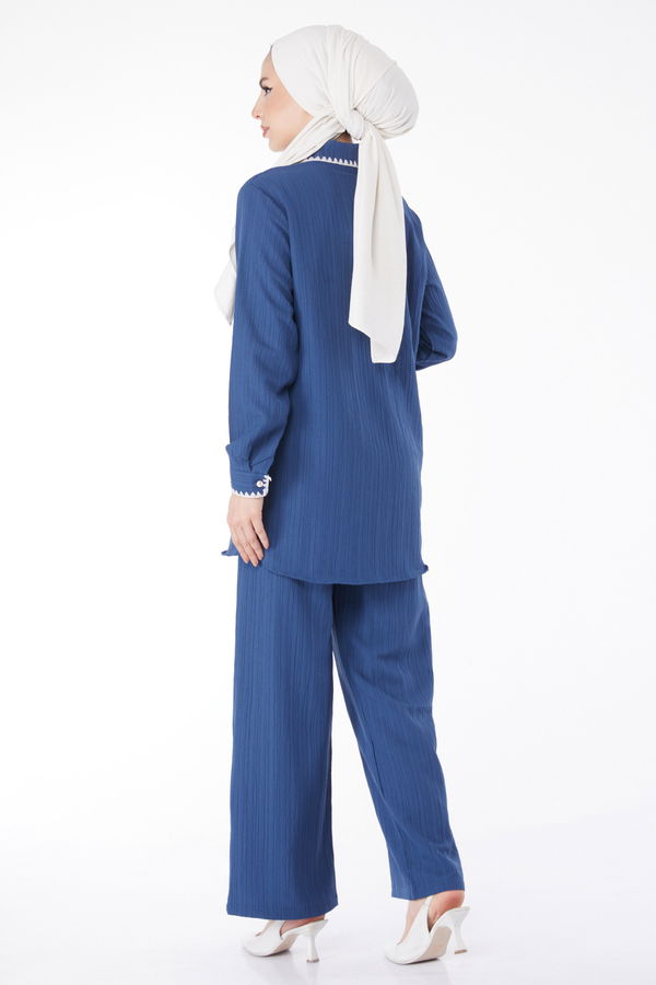Tunik Pantolon İkili Takım Mavi - 25098
