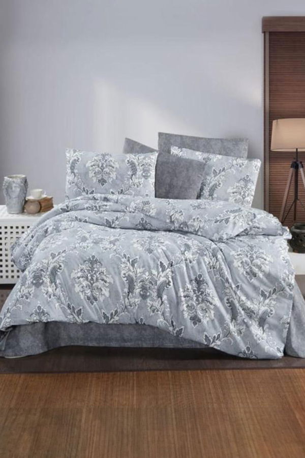 Gri Çift Kişilik Nevresim Seti  - 24768 GRİ