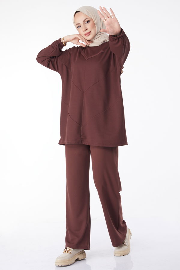 Tunik Pantolon Kahverengi - 13139 KAHVERENGİ