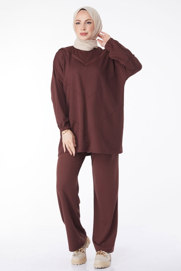 Tunik Pantolon Kahverengi - 13139 KAHVERENGİ