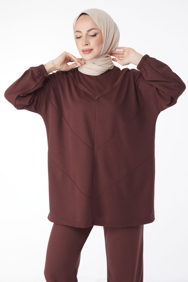 Tunik Pantolon Kahverengi - 13139 KAHVERENGİ