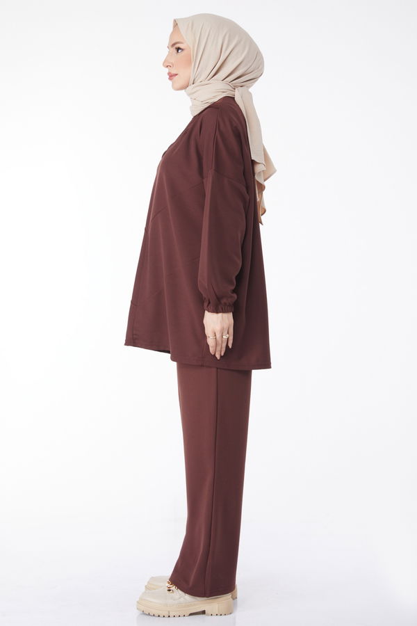 Tunik Pantolon Kahverengi - 13139 KAHVERENGİ