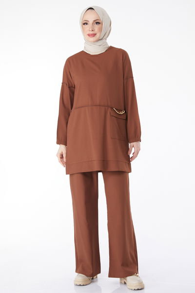 Tunik Pantolon Kahverengi - 10542