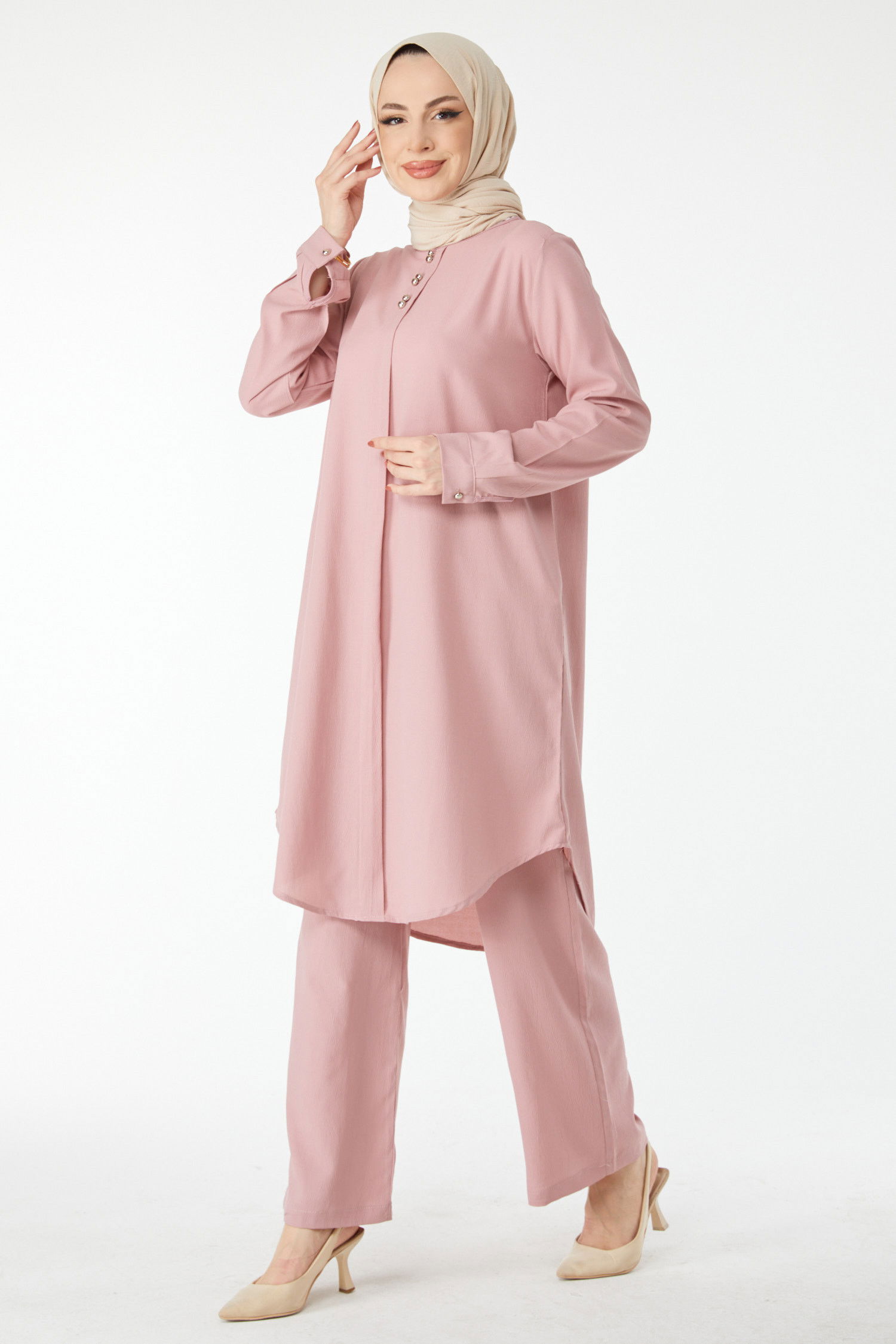 Tunik Pantolon Pembe - 13122 PEMBE