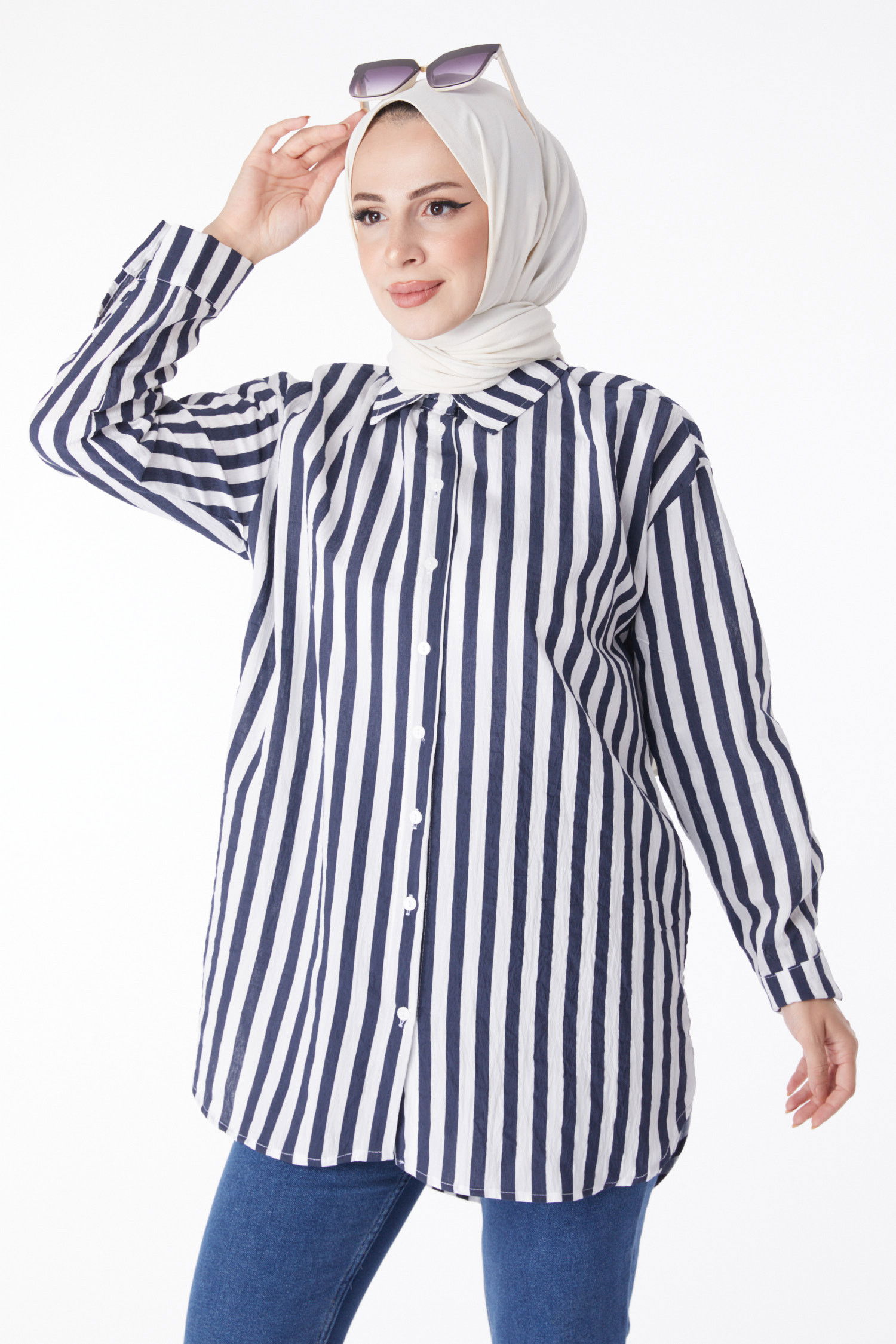 Çizgili Tunik Lacivert - 13172 LACİVERT